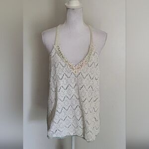 BKE boutique crochet tank top, large